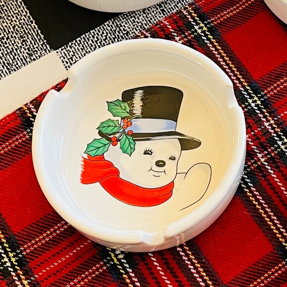 4 Vintage Christmas stackable ashtrays - Picture 10 of 10